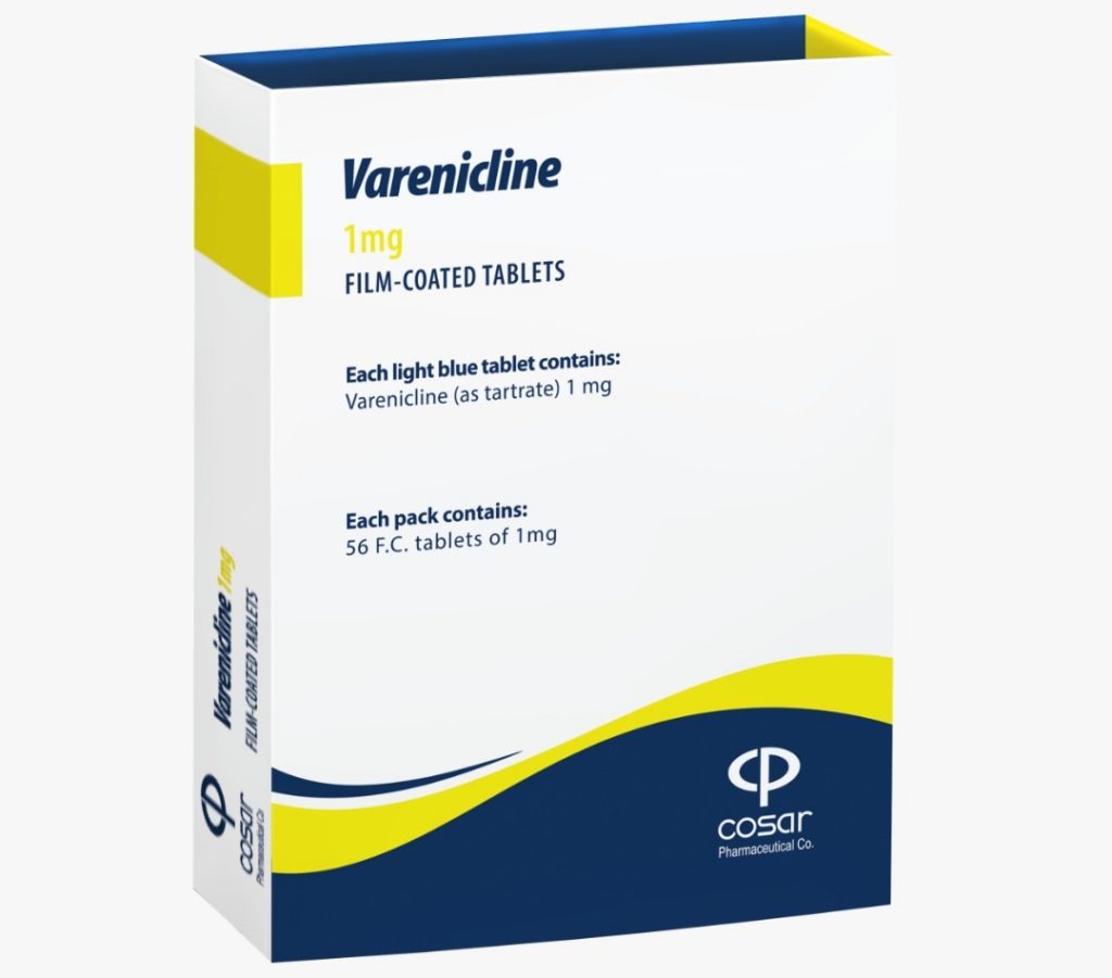 قرص وارنیکلین 1 میلی گرم VARENICLINE COSAR 1 MG Tablet
